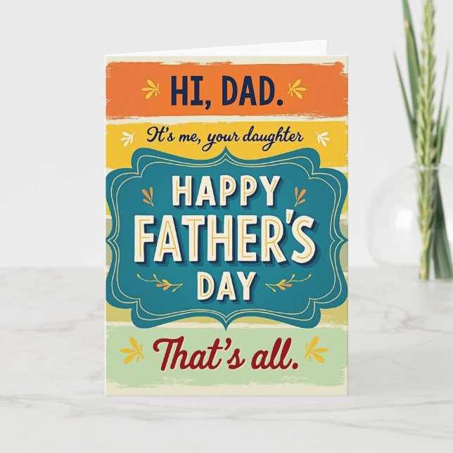 Teal Cartouche Fathers Day Card (Front)
