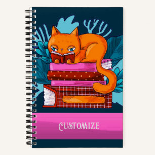 Teal Cat Approved Books Custom Notebook