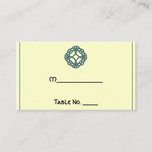 Teal Celtic Eternity Knot Wedding Place Cards Business Card Templates