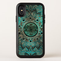 Teal Celtic Knot Mandala Otterbox iPhone Case