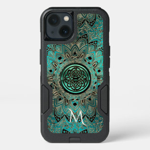 Teal Celtic Knot Mandala Otterbox iPhone 13 Case