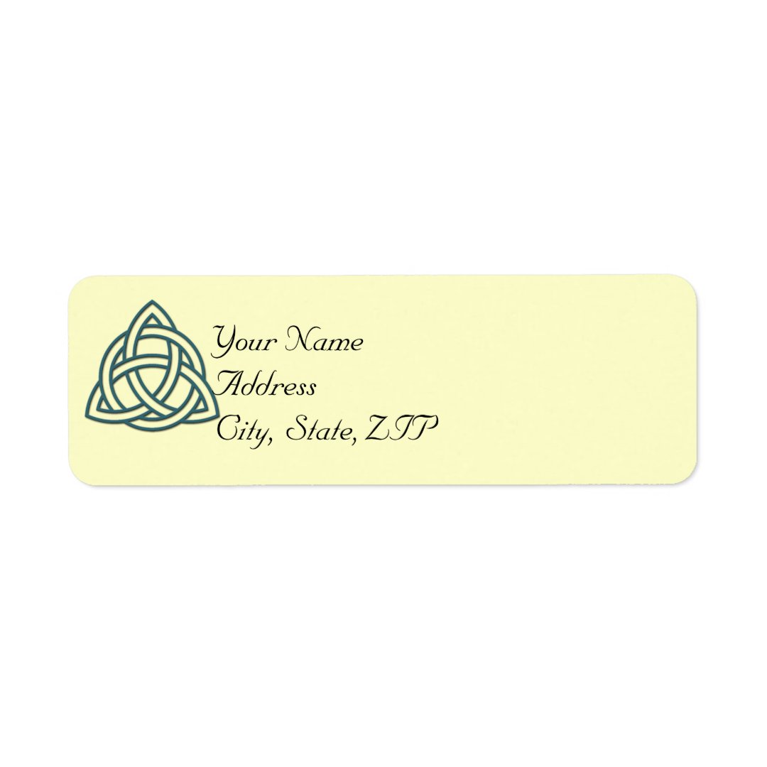 Teal Celtic Knot Return Address Label Zazzle