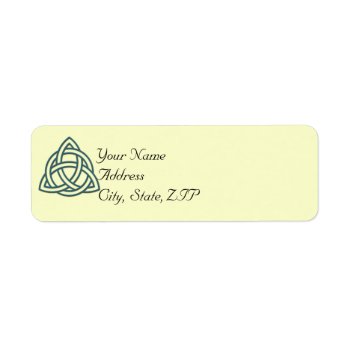 Teal Celtic Knot Return Address Label by NoteableExpressions at Zazzle