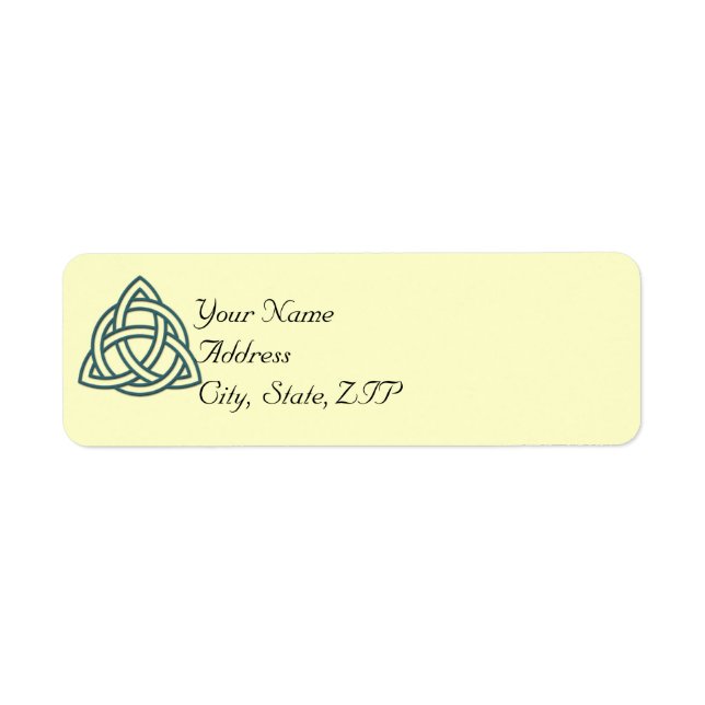 Teal Celtic Knot Return Address Label (Front)
