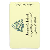 Teal Celtic Knot Save the Date Magnet (Vertical)