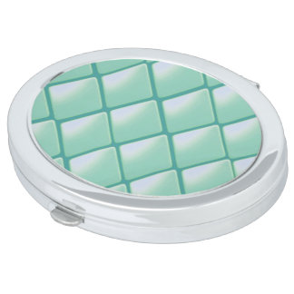 Teal Chain Link Pattern Vanity Mirror