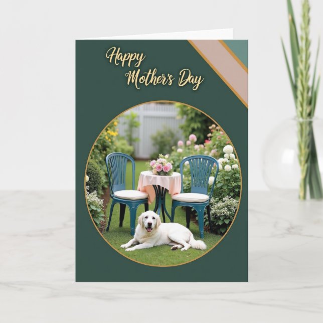 Teal Chairs Mothers Day Scene Card (Front)