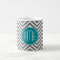 Teal Charcoal Chevrons Custom Monogram