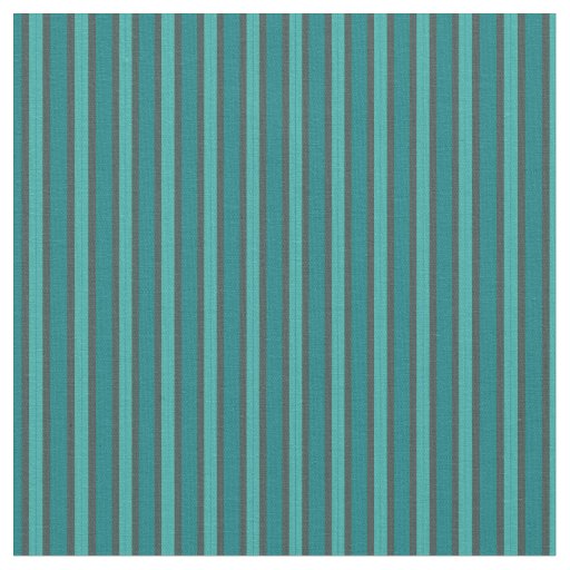 Teal & Charcoal Gray Variegated Vertical Stripes Fabric
