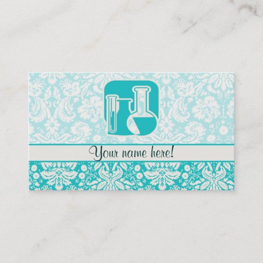 Customizable Teal Chemistry Business Card Templates