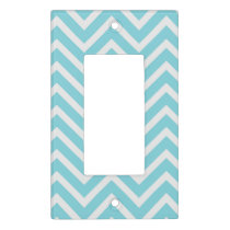 Teal Chevron Baby Nursery Light Switch Cover Plate