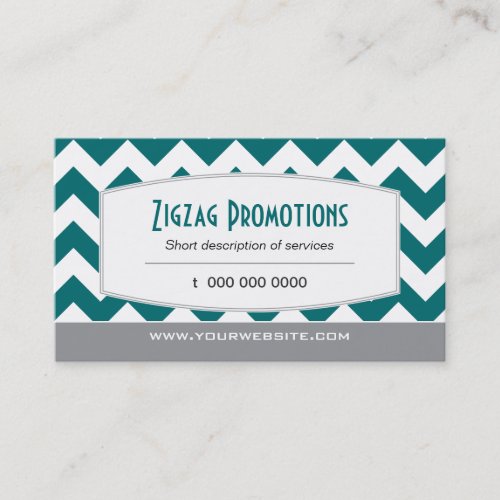 Teal Chevron Business Card