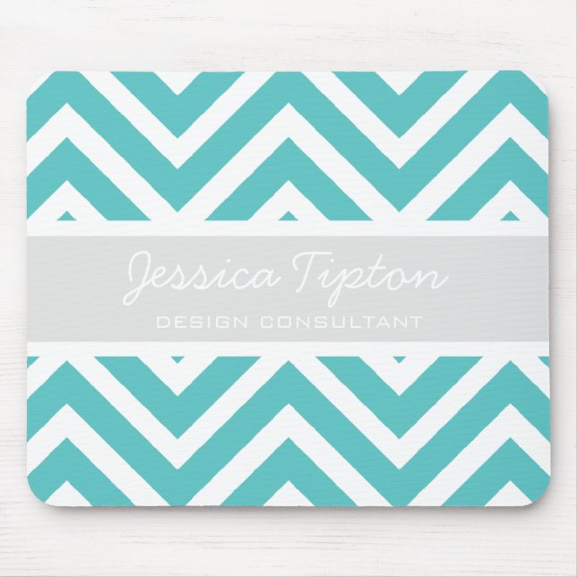 Teal Chevron Mousepad | TBM (Front)