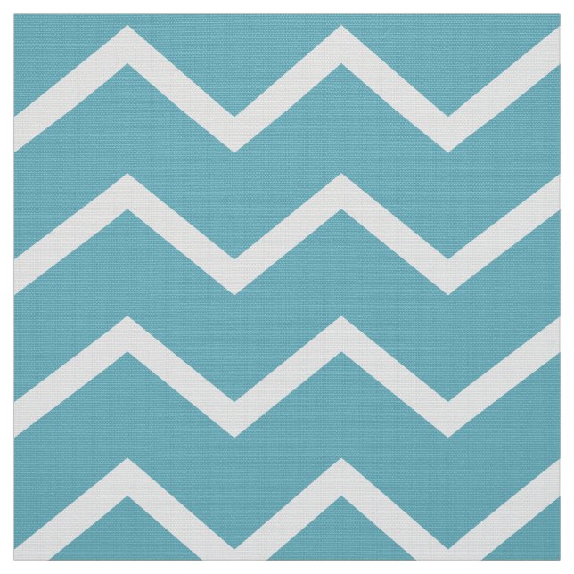 Teal Chevron Upholstery Fabric (Swatch)