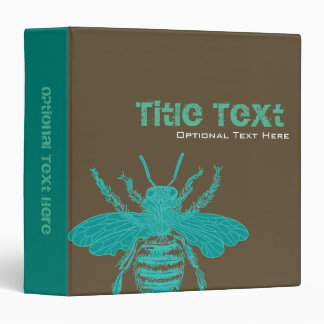 Teal & Choco Bee Binder