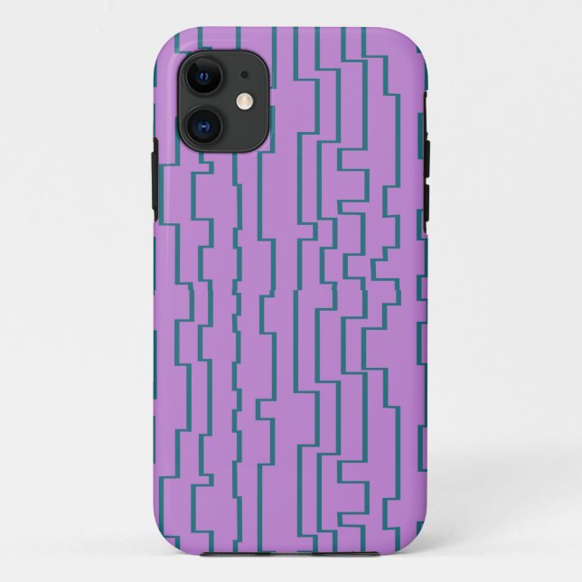 Teal Circuit Lines  Case-Mate iPhone Case (Back)