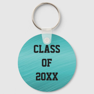 Teal Class of 20xx Graduation Keychain