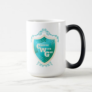 Teal Coffee with God Design Morph Mug