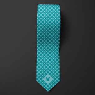 Teal Cog Casual Neck Tie