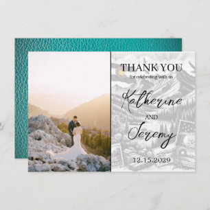 Teal Colorado Passport Thank You Card