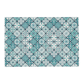 Teal Colour Ethnic pattern Placemat