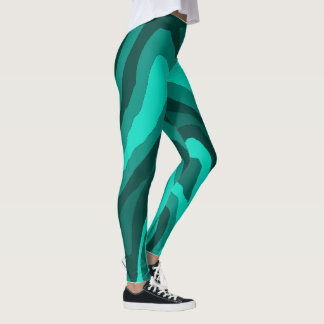 Teal Como Reflection Leggings