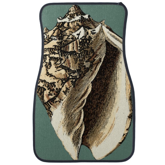 Teal Conch Shell Car Mat (Front)