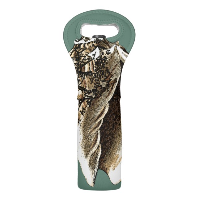 Teal Conch Shell Wine Bag (Back)