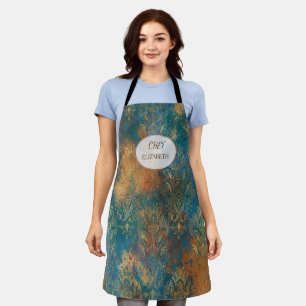 Teal Cooper Patina Apron