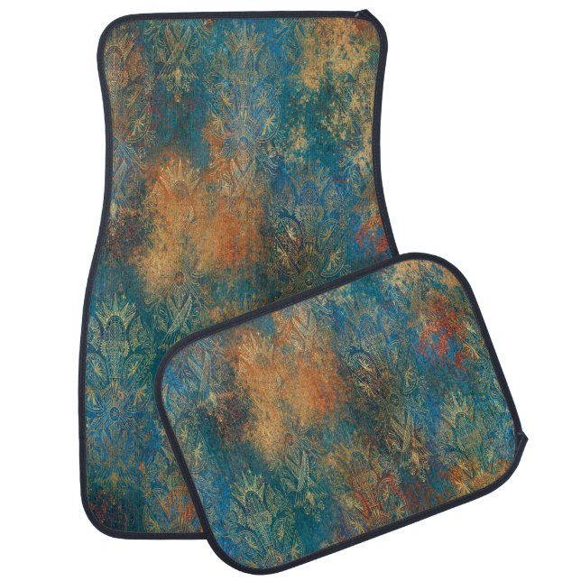 Teal Cooper Patina    Car Floor Mat (Set)