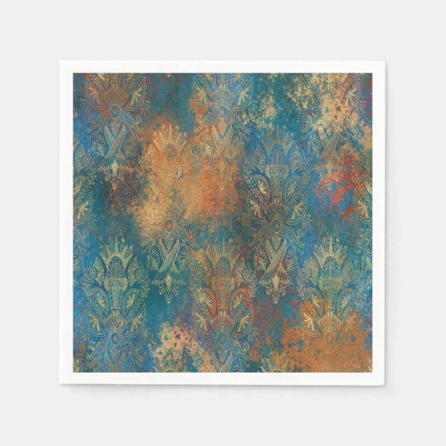 Teal Cooper Patina    Napkins (Front)