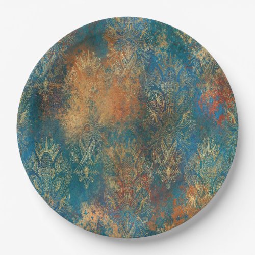 Teal Cooper Patina    Napkins Paper Plates