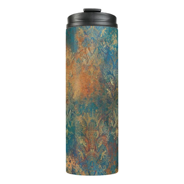 Teal Cooper Patina     Thermal Tumbler (Front)