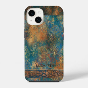 Teal Cooper Patina Turquoise iPhone 14 Case
