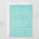 Teal Country Wedding Invitations at Zazzle