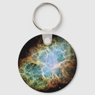 Teal Crab Nebula Keychain