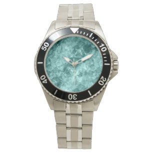 Teal Crumpled Texture Watch