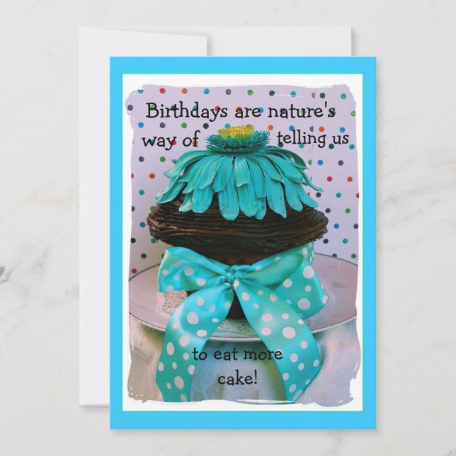 Teal Cupcake Invitation (Front)