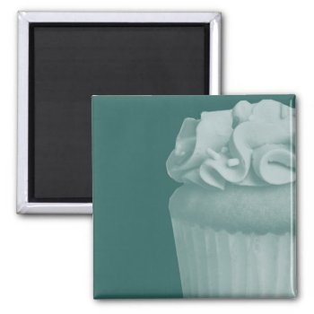 Teal Cupcake Magnet by AllyJCat at Zazzle