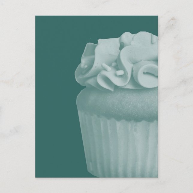 Teal Cupcake Post Card (Front)