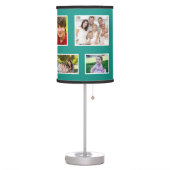 Teal Custom Family Photo Lamp (Left)