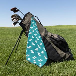 Teal Dachshund Mom Golfer Gift Golf Towel