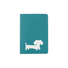 Teal Dachshund Wiener Dog Passport Cover Travel