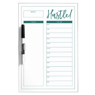 Teal Daily Planner Board Hustle Edition