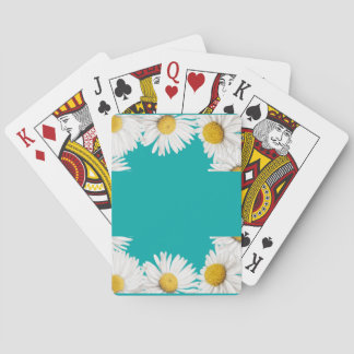 Teal Daisy  Poker Cards