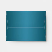 Teal Damask A2 Envelope for Reply Card (Back (Top Flap))