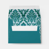 Teal Damask A2 Envelope for Reply Card & Note Card (Back (Bottom))