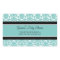 Teal Damask Baby Shower Favor Stickers