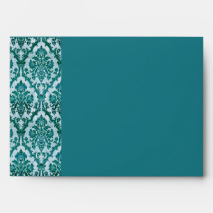 Teal Damask Envelope for 5"x7" Sizes