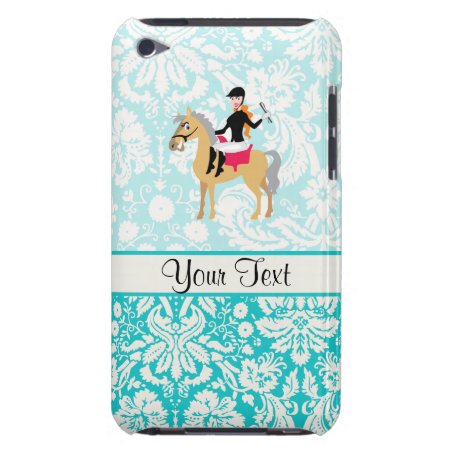 Teal Damask Equestrian Ipod Touch Cover